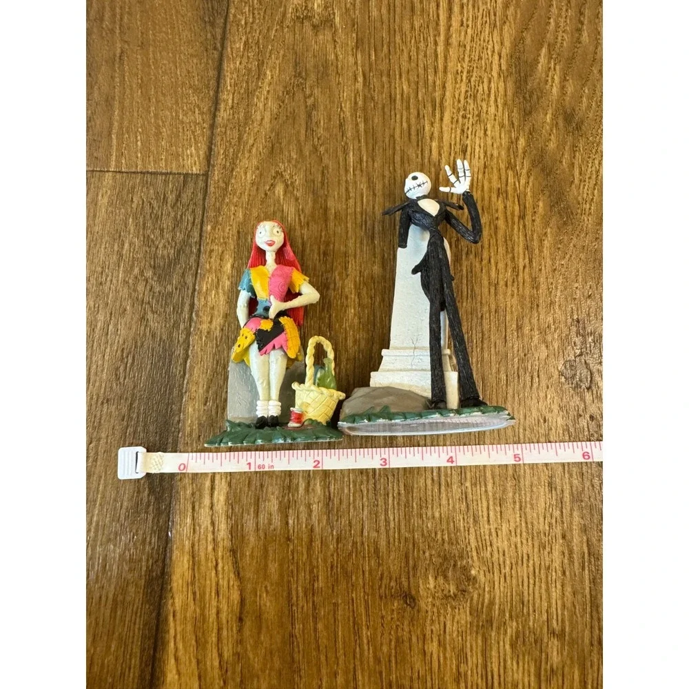 Disney Nightmare Before Christmas Jack Skellington Sally Figures Cake Topper Lot